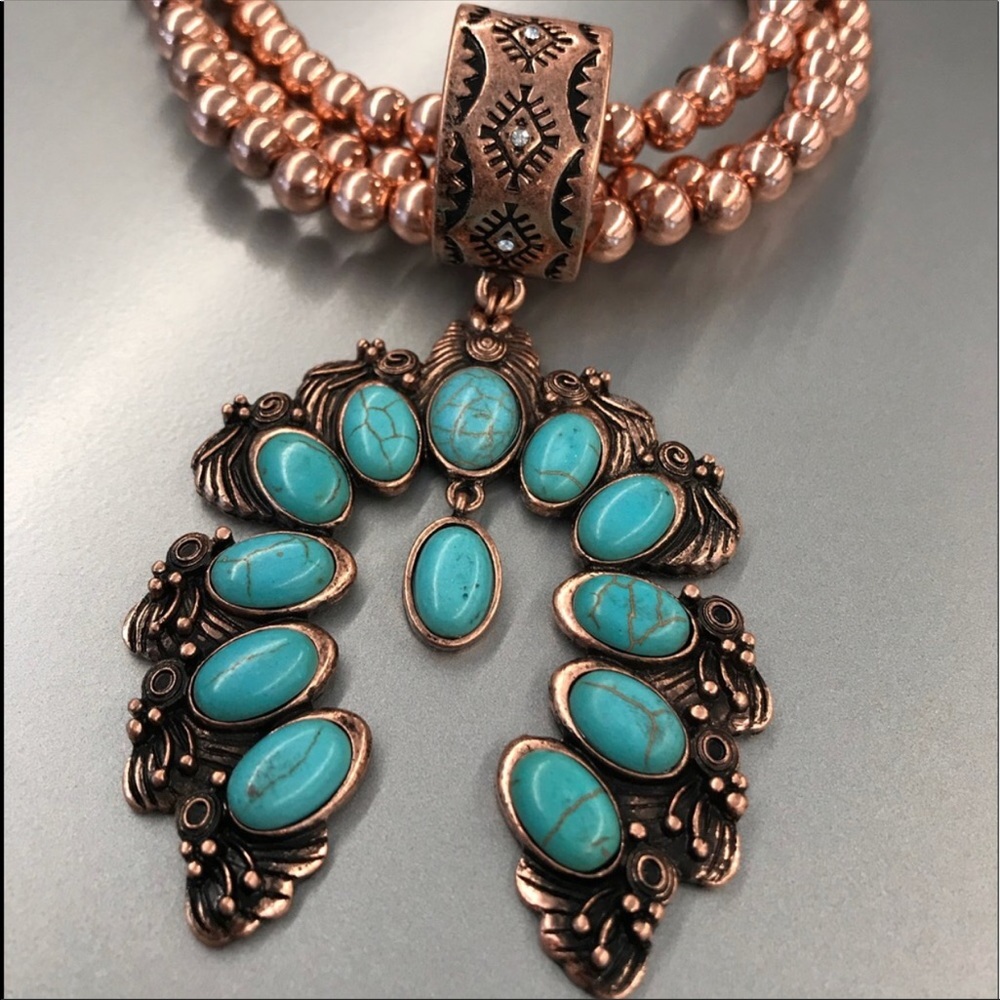 Squash Blossom Pendant Necklace